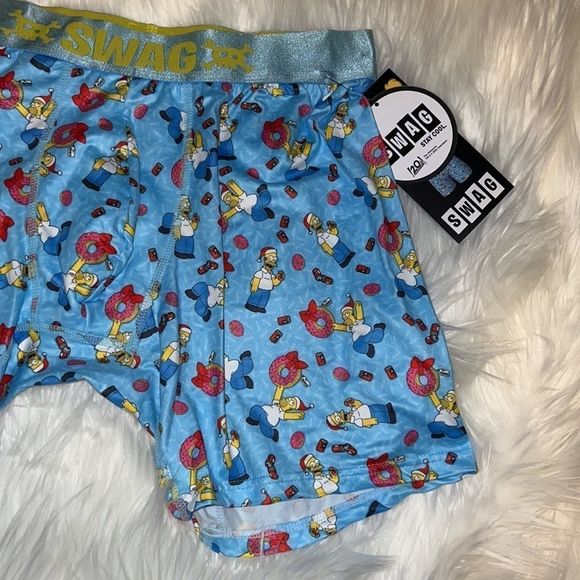 SWAG The Simpsons Homer Santa Boxer Brief Men’s Sz XL Christmas Donut Beer New - Picture 4 of 8
